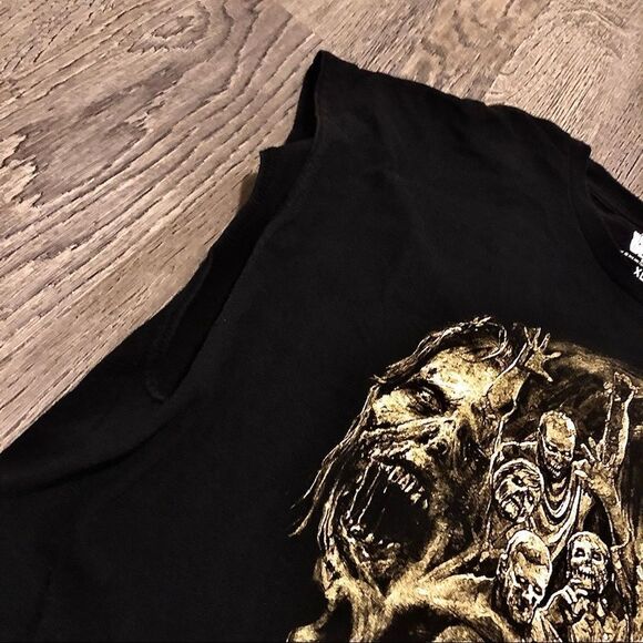 AMC The Walking Dead Sleeveless Black Skull Zombie T-Shirt Men’s XL Darrell Rick - Picture 4 of 6